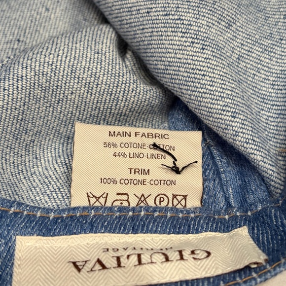 GIULIVA- Cotton/Linen Denim A-Line Skirt- Made in Italy 🇮🇹 - Picture 6 of 10